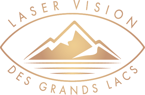 Logo doré Laser Vision Des Grands Lacs